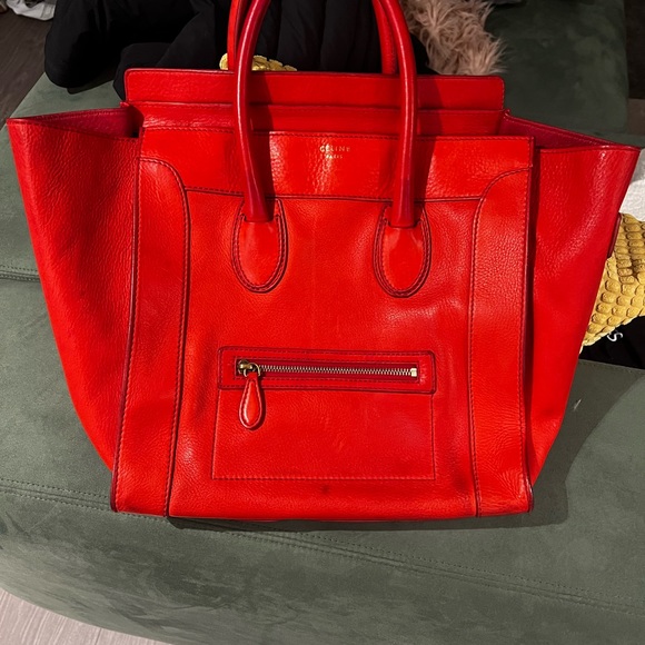 Red Celine Micro luggage bag for sale - Picture 2 of 6